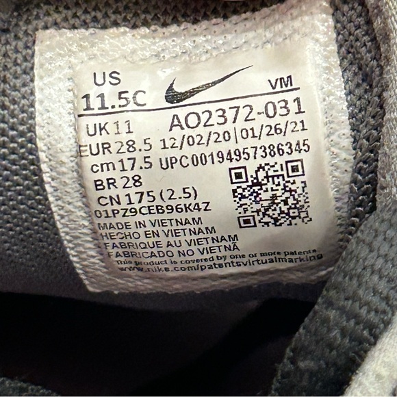 Nike Air Max 270 Smoke Grey/Hyper Pink-Black PS PreSchool Size 11.5c AO2372 031 - Picture 9 of 9